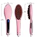 Hair Straightener Brush Anti Static Ceramic Heating Detangling Hair Brush Faster Straightening Styling Tools Hair Straightening Iron Pink Color