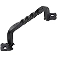 LIZAVO TP-128BLK 6" Rustic Matte Black Cabinet Pulls Twist Kitchen Cabinet Handles- 5"(128mm) Hole Centers - 10 Pack