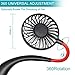 Portable Neck fan personal wearable hands free hanging fan lazy neckband Battery operated fan usb rechargeable necklace sports fan Headphone fan 3 speeds for room office outdoor travel sport-Black