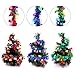 Atopsell 6 Pieces Christmas Tinsel Tree Garland Decorations for Holiday Party Soft Ceiling Hanging Decorations Main Color Blue Red Green (Mixed Color)
