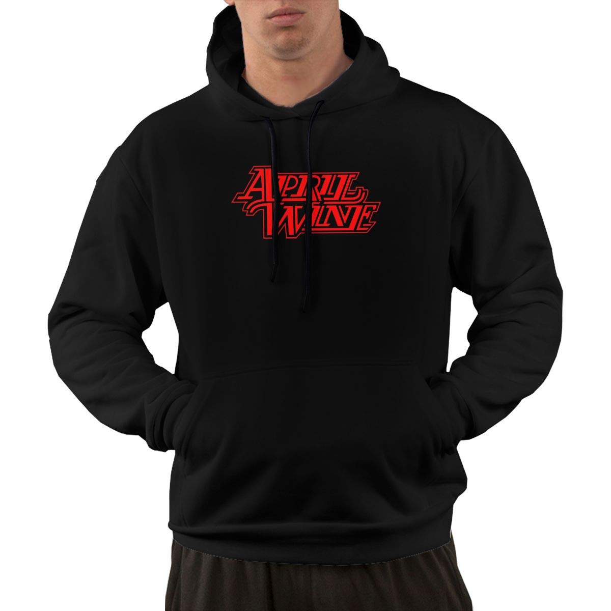 Erman Pullover Casual Black Print April Wine Hooded Shirts With Pocket 3
