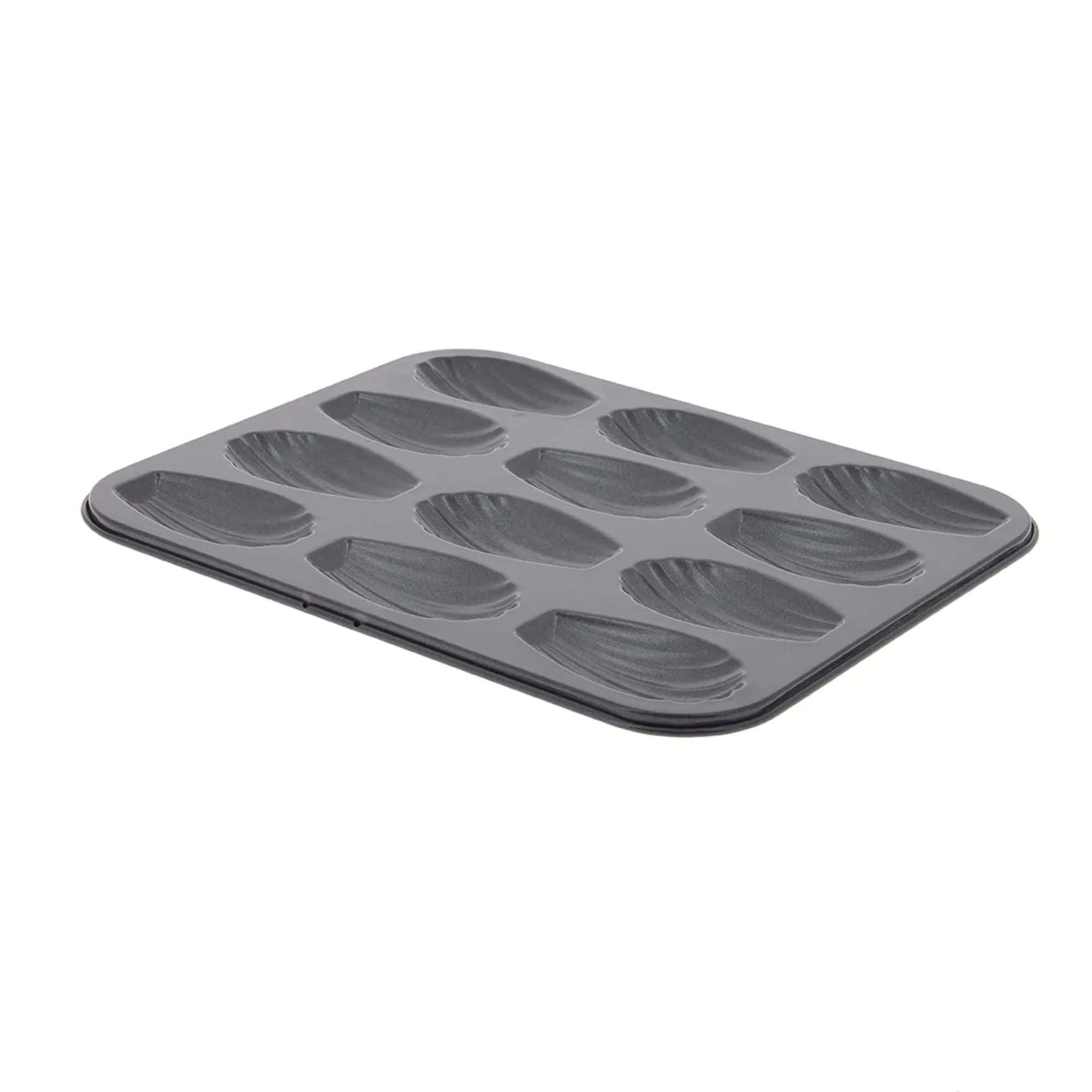 De Buyer Baking Tray with 12 Madeleine Moulds, Grey
