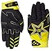 Rockstar Energy Drink Officially Licensed Fox Dirtpaw Men's Motocross/Off-Road/Dirt Bike Motorcycle Gloves - Black/Yellow / Medium