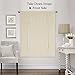 H.VERSAILTEX Beige Tie Up Curtains Blackout Thermal Insulated Energy Efficient Shade Home Decoration Solid Rod Pocket Window Treatment for Kids' Room, Highly Durable (42W x 63L, Set of 1)