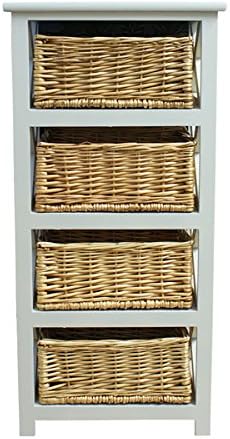 Amari Leisure Gloucester Petite 4 Rattan Basket Drawer Storage