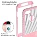 ULAK iPhone 8 & 7 Case, Shock-Absorbing Flexible Durability TPU Bumper Case, Durable Anti-Slip,Front and Back Hard PC Defensive Protection Cover for Apple iPhone 7 4.7 inch, Rose Gold Stripes Minimal