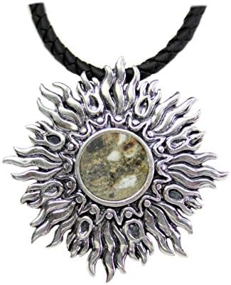 Meteorite Jewelry Pendant Necklace Starburst Sterling Silver with Meteorite and Chain