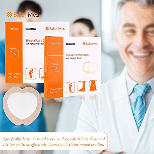 Sacral Silicone Foam Dressing with Border for Sacrum Ulcer, Pressure