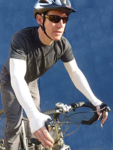 Eclipse Sun Products UPF 50+ Sun Sleeves, Small, Safety Orange