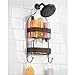 mDesign Bathroom Shower Caddy for Shampoo, Conditioner, Soap, Razors - Bronze