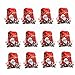 12 Pcs Christmas Party Supplies Favors Bags Reusable Drawstring Goody Gift Pouch Bags for Kids Boys and Girls Birthday, Winter Holiday Xmas Santa Sack Party Supplies Favors