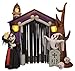 8.5 Foot Halloween Inflatable Haunted House Castle with Skeleton, Ghost, Tree and Pumpkin Lights Decor Outdoor Indoor Holiday Decorations, Blow up