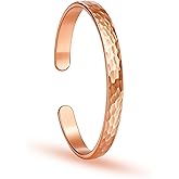 Healing Monk Pure Copper Bracelet for Men & Women – Handmade Uncoated Copper Jewelry Cuff – Adjustable Healing Copper Bracelets for Arthritis – Mens & Womens Copper Cuff Pulsera de Cobre