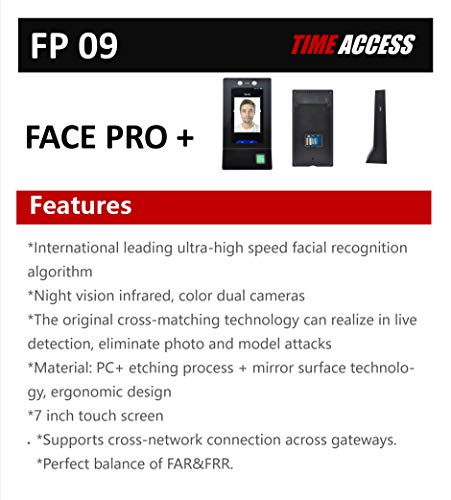 SBJ Time Access Time Clock FP 09 is a Multi biometric Dynamic face & Fingerprint Recognition attendance & Access Control Device with AI with Free Cloud and Android Reports