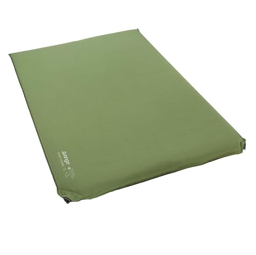 Vango Odyssey Double Self Inflating Camping Mat [Amazon Exclusive], 10cm Deep Sleeping Mat, Epsom Green