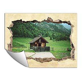 Wall Paper Small Wall Mural Creative 3D Photo Wall Art Removable Wall Decoration for Bedroom Living Room - 24x32 inches