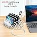 105W Charging Station for iPhone 14 Pro Max, iPad Pro/Air, USB-C Laptop, MacBook, Samsung, COSOOS 6-Port USB Charger Station for Multiple Devices with Power Delivery PD & QC, 7 Mixed Cable