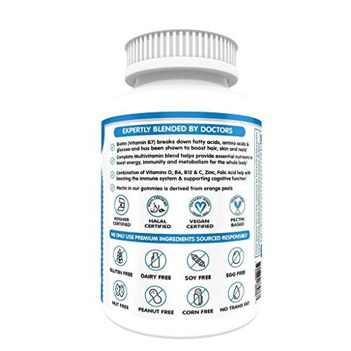 LIV Hair, Skin & Nail Gummy, Plant Based Made from Pectin, Vegetarian