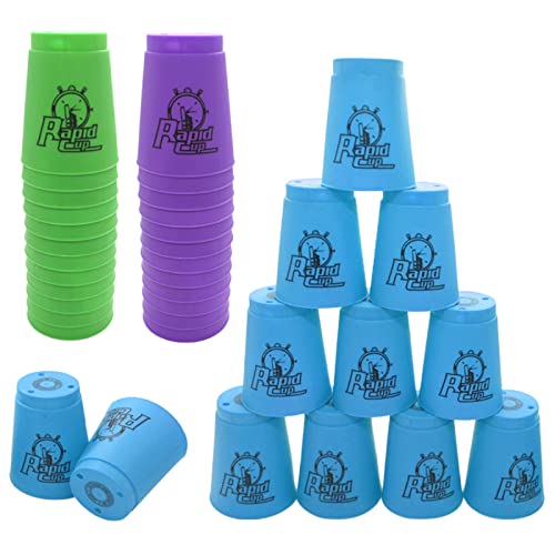Erlsig 36 Pack Sports Stacking Cups, Quick Stacking Cups Game Speed Training Game for Travel Party Challenge Competition