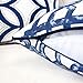 Homey Cozy Printed Pillow Cover,Blue Series White Geometric Decorative Square Couch Cushion Pillow Sham Case 20 x 20 Inch, Cover Only