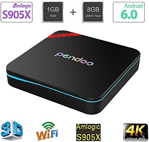 Android Box,Android 6.0 TV Box Amlogic S905X Quad-Core 1GB 8GB WIFI Ultra-HD 4K TV Box Pendoo X8 PRO+