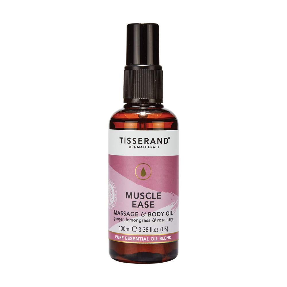 Tisserand - Muscle Ease - Massage and Body Oil - Ginger, Lemongrass and Rosemary - 100% Natural Pure Essential Oils - 100ml