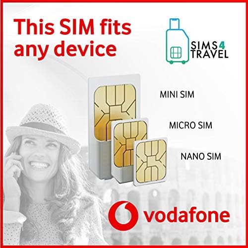 $49 Sims4Travel Data Prepaid Vodafone Data Plan. 25GB of 4G/5G Data for use in 70+ Countries Worldwide (Valid for 30 Days). Easy to Renew. (3-in-1 SIM Card). Incudes the Carribbean, Mexico and Europe.