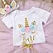 3PCS Unicorn Outfit Newborn Baby Girls 1st Birthday Romper + Tutu Skirt Dress + Headband Clothing Set Pink