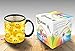 Cortunex Color Changing Coffee Mug - 11 Oz Ceramic Heat Sensitive Mug with Funny Yellow Cartoon Smiley Faces - Funny Mug for Friends Kids Men Women| Unique Color Coffee Tea Cup