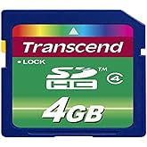 Transcend 4 GB Class 4 High Speed SDHC Flash Memory Card TS4GSDHC4