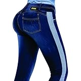 Aranza Pantalones Colombianos Levanta Cola de Mujer cintura Alta | Colombian Butt Lifting Stretch Push UP Jeans High Waist Size 10 COL 5/6 USA
