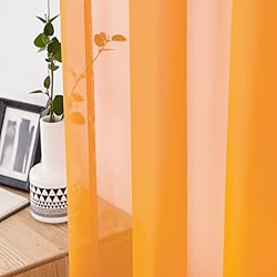MIULEE Fall Window Valance Half Window Sheer