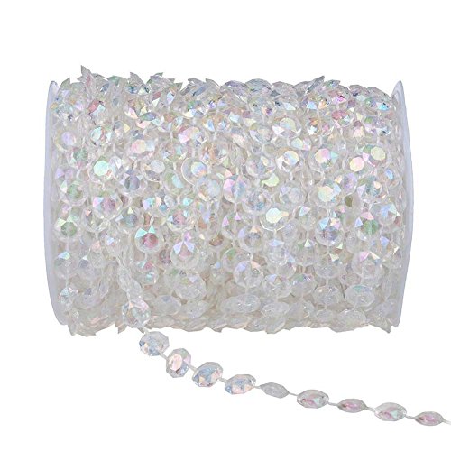 Sumdirect 164ft color acrylic crystal like beads by the roll for …