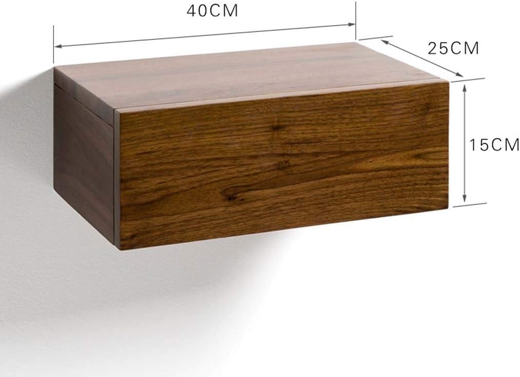 Yxnn Floating Shelf With Drawer Wall Mounted Rustic Wood Wall