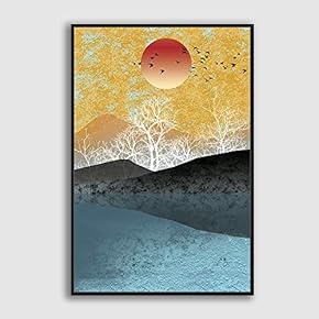 Framed Home Artwork Abstract Scenery for Living Room Bedroom