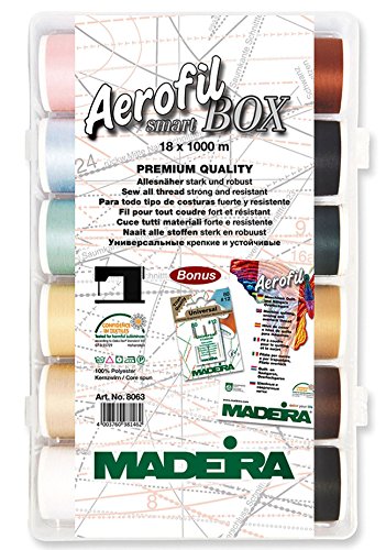 Madeira 91268063 SmartBox Aerofil 120 18 Spool Set, 1100 yd