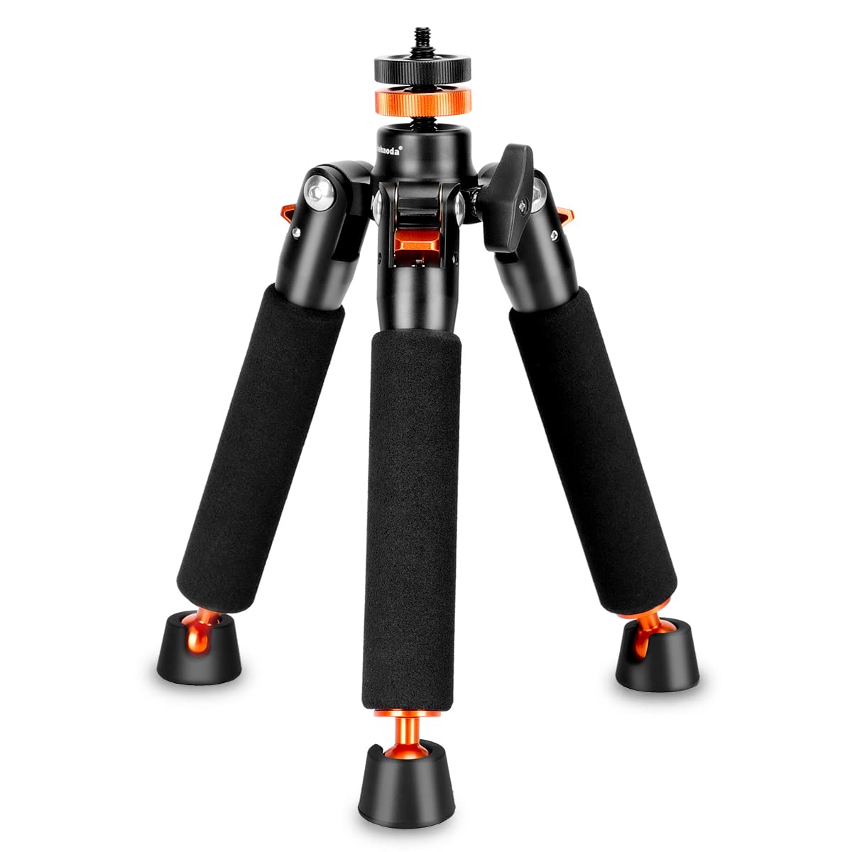 Koolehaoda Desktop Mini Tripod with 1/4" and 3/8"Screw,Universal 3 Legs Monopod Base Stand Unipod Support Compatible with DSLR Cameras Video Micro Shooting