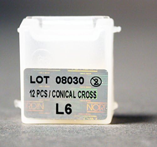 Nordin Dental HN-L6 Swiss Made Gold plated Conical cross head Screw Post L6 12/pk