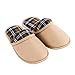 Ofoot Men's & Women's Casual Checked-Pattern Suedette Fabric Memory Foam Clog