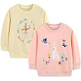 VZF Toddler Girl Sweatshirt Crewneck Long Sleeve Shirt Girls Fall Pullover Tops Clothes