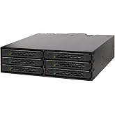 ICY DOCK Full Metal 6 x 2.5 SAS/SATA HDD/SSD Mobile Rack Enclosure for 5.25" Bay | ToughArmor MB996SP-6SB