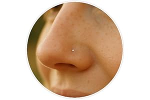 Tiny Sterling Silver Nose Stud 1mm – 24G L-Shape Nose Pin for Women, 925 Silver Nose Piercing Jewelry, Small Ball Nose Ring, 