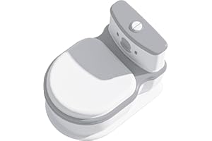 UNCLE WU Infant Potty Training Toilet for Toddlers - Includes Detachable Seat and Cheering Sounds, Kids Potty，Toilet Seat for Ages 18 Months and Up (Gray White)