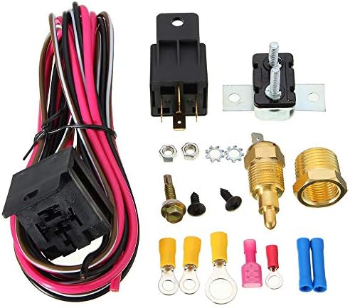 Electric Fan Wiring Install Kit Complete Thermostat 50 Amp Relay 185° SBC BBC
