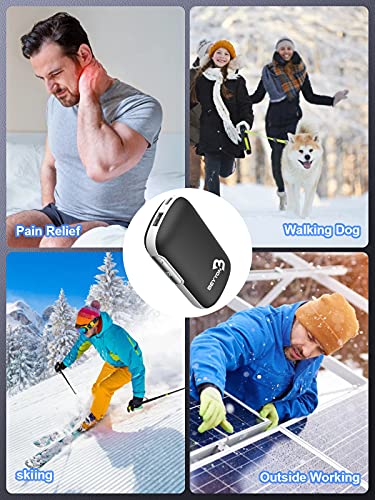 10000mAh Hand Warmers Rechargeable, 18W PD Quick Charge Electric Pocket Hand Warmer with LED Display, Portable Heater/Power Bank, 17hrs Long Lasting, Outdoor, Camping, Hunting, Gift for Men Women