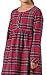 PajamaGram Stewart Plaid Flannel Nightgown, Red, Big Girls' 8