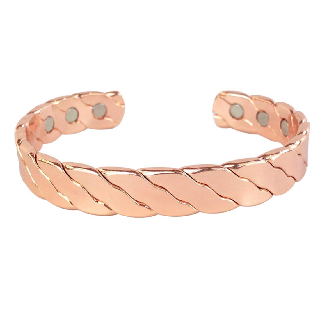 Copper Bracelets for Men and Women-Magnetic Bracelet for Arthritis-6 Powerful Magnets - Effective & Natural Relief of Joint Pain and Carpal Tunnel