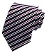 Secdtie Men's Narrow Stripe Pattern Tie Navy Blue Red White Party Necktie TW06