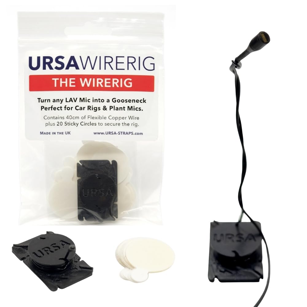 URSA WireRig - Turn any LAV Mic into a Gooseneck. Flexible Copper Wire Extends up to 40cm from the Core