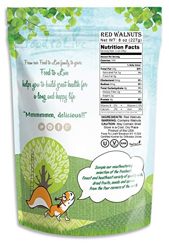 California Livermore Red Walnuts, 8 Ounces – Non-GMO Verified, Kosher, Bulk - Image 3